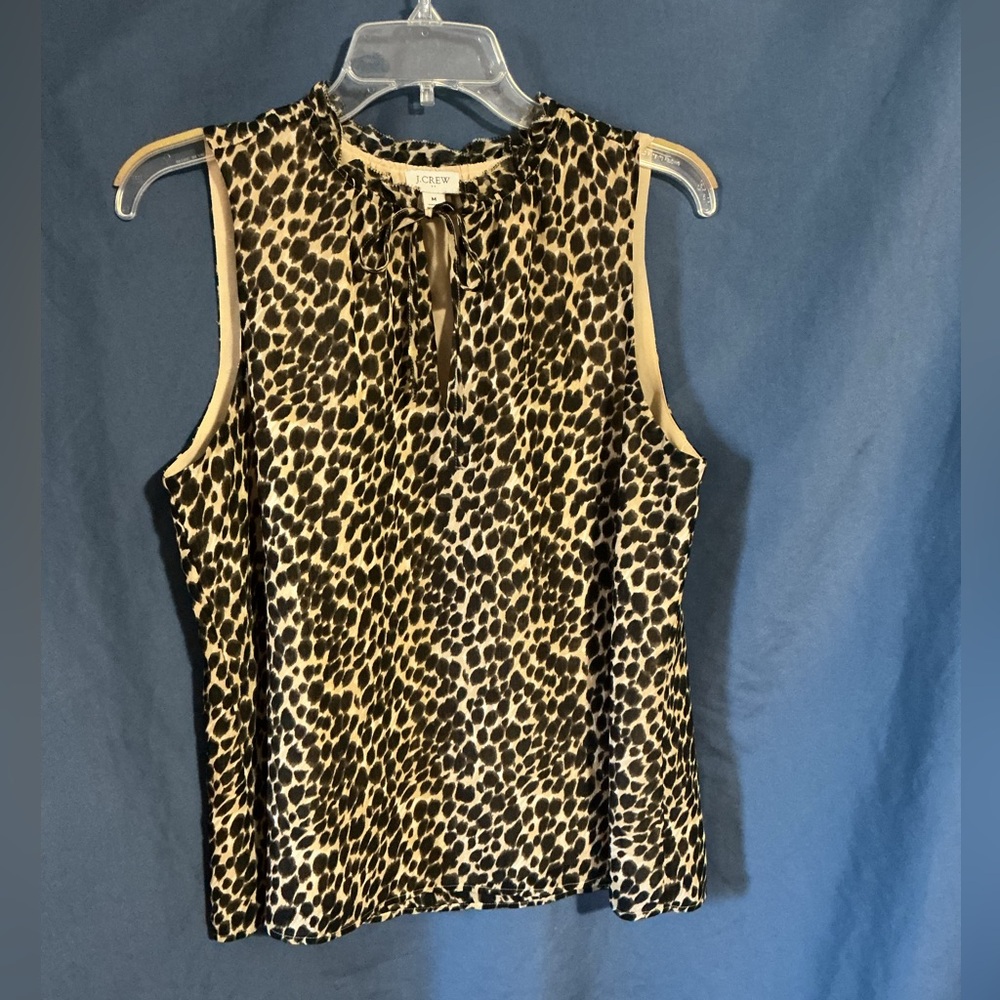 J. Crew Leopard Print Sleeveless Top